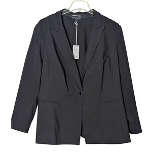 LANE‎ BRYANT The Bryant Blazer Sexy Stretch Curve Hugging Black Women's 26 NWT